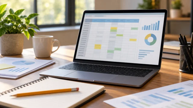 Tabella astratta con celle da verificare e appunti sulla qualità dei dati, senza informazioni reali.
